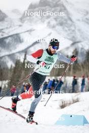 13.02.2024, Canmore, Canada (CAN): Olivier Leveille (CAN) - FIS world cup cross-country, individual sprint, Canmore (CAN). www.nordicfocus.com. © Modica/NordicFocus. Every downloaded picture is fee-liable.