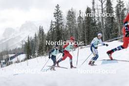 13.02.2024, Canmore, Canada (CAN): Michael Hellweger (ITA), Haavard Solaas Taugboel (NOR), Calle Halfvarsson (SWE), (l-r)  - FIS world cup cross-country, individual sprint, Canmore (CAN). www.nordicfocus.com. © Modica/NordicFocus. Every downloaded picture is fee-liable.