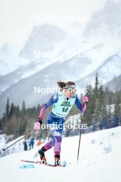 13.02.2024, Canmore, Canada (CAN): Rosie Brennan (USA) - FIS world cup cross-country, individual sprint, Canmore (CAN). www.nordicfocus.com. © Modica/NordicFocus. Every downloaded picture is fee-liable.