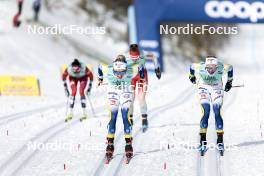 13.02.2024, Canmore, Canada (CAN): Emma Ribom (SWE), Maja Dahlqvist (SWE), (l-r)  - FIS world cup cross-country, individual sprint, Canmore (CAN). www.nordicfocus.com. © Modica/NordicFocus. Every downloaded picture is fee-liable.