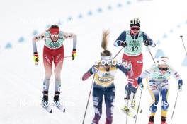 13.02.2024, Canmore, Canada (CAN): Alina Meier (SUI), Tereza Beranova (CZE), (l-r)  - FIS world cup cross-country, individual sprint, Canmore (CAN). www.nordicfocus.com. © Modica/NordicFocus. Every downloaded picture is fee-liable.