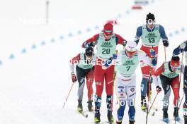 13.02.2024, Canmore, Canada (CAN): Xavier Mckeever (CAN), Mattis Stenshagen (NOR), Ondrej Cerny (CZE), (l-r)  - FIS world cup cross-country, individual sprint, Canmore (CAN). www.nordicfocus.com. © Modica/NordicFocus. Every downloaded picture is fee-liable.