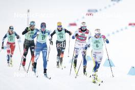 13.02.2024, Canmore, Canada (CAN): Victoria Carl (GER), Johanna Matintalo (FIN), Linn Svahn (SWE), (l-r)  - FIS world cup cross-country, individual sprint, Canmore (CAN). www.nordicfocus.com. © Modica/NordicFocus. Every downloaded picture is fee-liable.