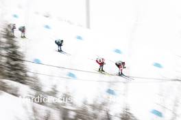 13.02.2024, Canmore, Canada (CAN): Even Northug (NOR), Antoine Cyr (CAN), (l-r)  - FIS world cup cross-country, individual sprint, Canmore (CAN). www.nordicfocus.com. © Modica/NordicFocus. Every downloaded picture is fee-liable.