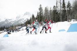 13.02.2024, Canmore, Canada (CAN): Lena Quintin (FRA), Olivia Bouffard-Nesbitt (CAN), Anne Kyllonen (FIN), Coletta Rydzek (GER), Kristine Stavaas Skistad (NOR), (l-r)  - FIS world cup cross-country, individual sprint, Canmore (CAN). www.nordicfocus.com. © Modica/NordicFocus. Every downloaded picture is fee-liable.