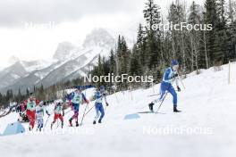13.02.2024, Canmore, Canada (CAN): Michael Foettinger (AUT), Johan Haeggstroem (SWE), Paal Golberg (NOR), Zak Ketterson (USA), Joni Maki (FIN), Niilo Moilanen (FIN), (l-r)  - FIS world cup cross-country, individual sprint, Canmore (CAN). www.nordicfocus.com. © Modica/NordicFocus. Every downloaded picture is fee-liable.