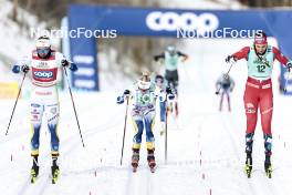 13.02.2024, Canmore, Canada (CAN): Jonna Sundling (SWE), Kristine Stavaas Skistad (NOR), (l-r)  - FIS world cup cross-country, individual sprint, Canmore (CAN). www.nordicfocus.com. © Modica/NordicFocus. Every downloaded picture is fee-liable.