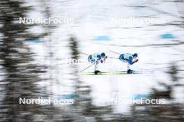 13.02.2024, Canmore, Canada (CAN): Joni Maki (FIN), Niilo Moilanen (FIN), (l-r)  - FIS world cup cross-country, individual sprint, Canmore (CAN). www.nordicfocus.com. © Modica/NordicFocus. Every downloaded picture is fee-liable.