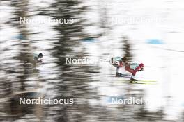 13.02.2024, Canmore, Canada (CAN): Antoine Cyr (CAN), Even Northug (NOR), (l-r)  - FIS world cup cross-country, individual sprint, Canmore (CAN). www.nordicfocus.com. © Modica/NordicFocus. Every downloaded picture is fee-liable.