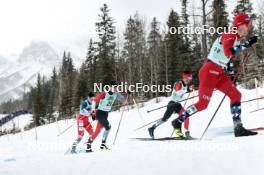 13.02.2024, Canmore, Canada (CAN): Xavier Mckeever (CAN), Pierre Grall-Johnson (CAN), Mattis Stenshagen (NOR), (l-r)  - FIS world cup cross-country, individual sprint, Canmore (CAN). www.nordicfocus.com. © Modica/NordicFocus. Every downloaded picture is fee-liable.