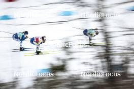 13.02.2024, Canmore, Canada (CAN): Johanna Matintalo (FIN), Linn Svahn (SWE), Frida Karlsson (SWE), (l-r)  - FIS world cup cross-country, individual sprint, Canmore (CAN). www.nordicfocus.com. © Modica/NordicFocus. Every downloaded picture is fee-liable.