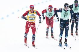 13.02.2024, Canmore, Canada (CAN): Harald Oestberg Amundsen (NOR), Jules Chappaz (FRA), (l-r)  - FIS world cup cross-country, individual sprint, Canmore (CAN). www.nordicfocus.com. © Modica/NordicFocus. Every downloaded picture is fee-liable.