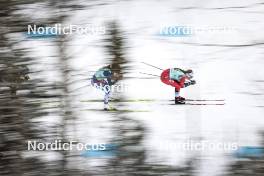 13.02.2024, Canmore, Canada (CAN): Jasmi Joensuu (FIN), Mathilde Myhrvold (NOR), (l-r)  - FIS world cup cross-country, individual sprint, Canmore (CAN). www.nordicfocus.com. © Modica/NordicFocus. Every downloaded picture is fee-liable.