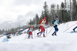 13.02.2024, Canmore, Canada (CAN): Haavard Solaas Taugboel (NOR), Harald Oestberg Amundsen (NOR), Jules Chappaz (FRA), (l-r)  - FIS world cup cross-country, individual sprint, Canmore (CAN). www.nordicfocus.com. © Modica/NordicFocus. Every downloaded picture is fee-liable.