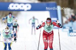 13.02.2024, Canmore, Canada (CAN): Jonna Sundling (SWE), Kristine Stavaas Skistad (NOR), (l-r)  - FIS world cup cross-country, individual sprint, Canmore (CAN). www.nordicfocus.com. © Modica/NordicFocus. Every downloaded picture is fee-liable.