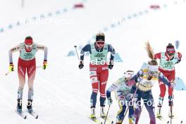 13.02.2024, Canmore, Canada (CAN): Alina Meier (SUI), Tereza Beranova (CZE), Heidi Weng (NOR), (l-r)  - FIS world cup cross-country, individual sprint, Canmore (CAN). www.nordicfocus.com. © Modica/NordicFocus. Every downloaded picture is fee-liable.
