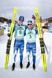 13.02.2024, Canmore, Canada (CAN): Joni Maki (FIN), Lauri Vuorinen (FIN), (l-r)  - FIS world cup cross-country, individual sprint, Canmore (CAN). www.nordicfocus.com. © Modica/NordicFocus. Every downloaded picture is fee-liable.