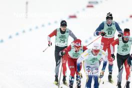13.02.2024, Canmore, Canada (CAN): Xavier Mckeever (CAN), Mattis Stenshagen (NOR), Ondrej Cerny (CZE), Pierre Grall-Johnson (CAN), (l-r)  - FIS world cup cross-country, individual sprint, Canmore (CAN). www.nordicfocus.com. © Modica/NordicFocus. Every downloaded picture is fee-liable.