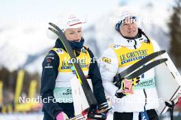 11.02.2024, Canmore, Canada (CAN): Frida Karlsson (SWE), Kerttu Niskanen (FIN), (l-r)  - FIS world cup cross-country, mass, Canmore (CAN). www.nordicfocus.com. © Modica/NordicFocus. Every downloaded picture is fee-liable.