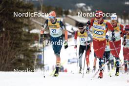 11.02.2024, Canmore, Canada (CAN): Thomas Maloney Westgaard (IRL), Harald Oestberg Amundsen (NOR), (l-r)  - FIS world cup cross-country, mass, Canmore (CAN). www.nordicfocus.com. © Modica/NordicFocus. Every downloaded picture is fee-liable.