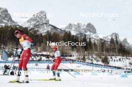 11.02.2024, Canmore, Canada (CAN): Heidi Weng (NOR), Astrid Oeyre Slind (NOR), (l-r)  - FIS world cup cross-country, mass, Canmore (CAN). www.nordicfocus.com. © Modica/NordicFocus. Every downloaded picture is fee-liable.