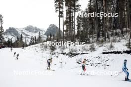 11.02.2024, Canmore, Canada (CAN): Florian Knopf (GER), Scott James Hill (CAN), Niilo Moilanen (FIN), (l-r)  - FIS world cup cross-country, mass, Canmore (CAN). www.nordicfocus.com. © Modica/NordicFocus. Every downloaded picture is fee-liable.