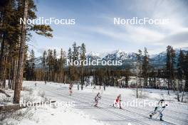 11.02.2024, Canmore, Canada (CAN): Margie Freed (USA), Laura Gimmler (GER), Lotta Udnes Weng (NOR), Moa Ilar (SWE), (l-r)  - FIS world cup cross-country, mass, Canmore (CAN). www.nordicfocus.com. © Modica/NordicFocus. Every downloaded picture is fee-liable.