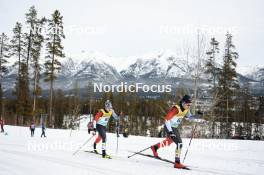 11.02.2024, Canmore, Canada (CAN): Adam Heale (CAN), Micah Steinberg (CAN), (l-r)  - FIS world cup cross-country, mass, Canmore (CAN). www.nordicfocus.com. © Modica/NordicFocus. Every downloaded picture is fee-liable.