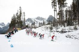 11.02.2024, Canmore, Canada (CAN): Gustaf Berglund (SWE), Mika Vermeulen (AUT) and Mattis Stenshagen (NOR), heading mens race - FIS world cup cross-country, mass, Canmore (CAN). www.nordicfocus.com. © Modica/NordicFocus. Every downloaded picture is fee-liable.