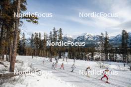 11.02.2024, Canmore, Canada (CAN): Moa Ilar (SWE), Patricija Eiduka (LAT), Anne Kjersti Kalvaa (NOR), (l-r)  - FIS world cup cross-country, mass, Canmore (CAN). www.nordicfocus.com. © Modica/NordicFocus. Every downloaded picture is fee-liable.
