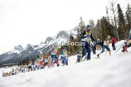 11.02.2024, Canmore, Canada (CAN): Adam Fellner (CZE), Luke Jager (USA), Lauri Vuorinen (FIN), Francesco De Fabiani (ITA), Thomas Maloney Westgaard (IRL), (l-r)  - FIS world cup cross-country, mass, Canmore (CAN). www.nordicfocus.com. © Modica/NordicFocus. Every downloaded picture is fee-liable.