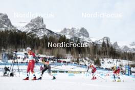 11.02.2024, Canmore, Canada (CAN): Lotta Udnes Weng (NOR), Laura Gimmler (GER), Tiril Udnes Weng (NOR), Katerina Janatova (CZE), (l-r)  - FIS world cup cross-country, mass, Canmore (CAN). www.nordicfocus.com. © Modica/NordicFocus. Every downloaded picture is fee-liable.