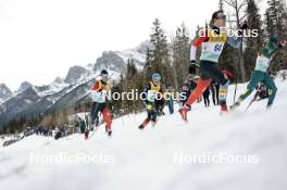 11.02.2024, Canmore, Canada (CAN): Scott James Hill (CAN), Lucas Boegl (GER), (l-r)  - FIS world cup cross-country, mass, Canmore (CAN). www.nordicfocus.com. © Modica/NordicFocus. Every downloaded picture is fee-liable.