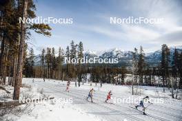11.02.2024, Canmore, Canada (CAN): Margie Freed (USA), Laura Gimmler (GER), Lotta Udnes Weng (NOR), Moa Ilar (SWE), (l-r)  - FIS world cup cross-country, mass, Canmore (CAN). www.nordicfocus.com. © Modica/NordicFocus. Every downloaded picture is fee-liable.