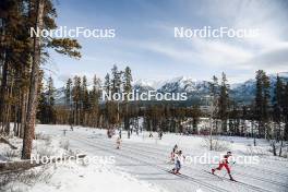 11.02.2024, Canmore, Canada (CAN): Katerina Janatova (CZE), Margie Freed (USA), Lotta Udnes Weng (NOR), (l-r)  - FIS world cup cross-country, mass, Canmore (CAN). www.nordicfocus.com. © Modica/NordicFocus. Every downloaded picture is fee-liable.