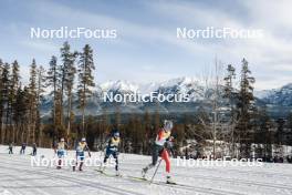 11.02.2024, Canmore, Canada (CAN): Alexandra Lawson (USA), Margie Freed (USA), Francesca Franchi (ITA), Anna Stewart (CAN), (l-r)  - FIS world cup cross-country, mass, Canmore (CAN). www.nordicfocus.com. © Modica/NordicFocus. Every downloaded picture is fee-liable.