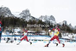 11.02.2024, Canmore, Canada (CAN): Mattis Stenshagen (NOR), William Poromaa (SWE), Harald Oestberg Amundsen (NOR), (l-r)  - FIS world cup cross-country, mass, Canmore (CAN). www.nordicfocus.com. © Modica/NordicFocus. Every downloaded picture is fee-liable.