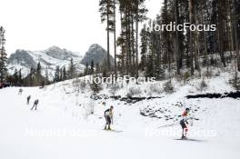 11.02.2024, Canmore, Canada (CAN): Florian Knopf (GER), Scott James Hill (CAN), (l-r)  - FIS world cup cross-country, mass, Canmore (CAN). www.nordicfocus.com. © Modica/NordicFocus. Every downloaded picture is fee-liable.