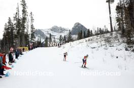 11.02.2024, Canmore, Canada (CAN): Aidan Kirkham (CAN), Adam Heale (CAN), (l-r)  - FIS world cup cross-country, mass, Canmore (CAN). www.nordicfocus.com. © Modica/NordicFocus. Every downloaded picture is fee-liable.