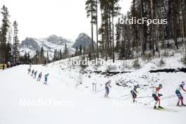 11.02.2024, Canmore, Canada (CAN): Peter Wolter (USA), Lucas Boegl (GER), Felix-Olivier Moreau (CAN), Reid Goble (USA), (l-r)  - FIS world cup cross-country, mass, Canmore (CAN). www.nordicfocus.com. © Modica/NordicFocus. Every downloaded picture is fee-liable.