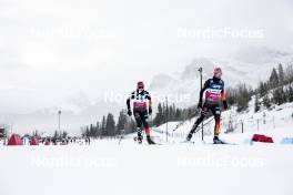 08.02.2024, Canmore, Canada (CAN): Coletta Rydzek (GER), Laura Gimmler (GER), (l-r)  - FIS world cup cross-country, training, Canmore (CAN). www.nordicfocus.com. © Modica/NordicFocus. Every downloaded picture is fee-liable.