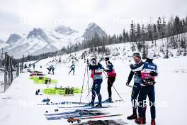 08.02.2024, Canmore, Canada (CAN): Hugo Lapalus (FRA), Jules Chappaz (FRA), (l-r)  - FIS world cup cross-country, training, Canmore (CAN). www.nordicfocus.com. © Modica/NordicFocus. Every downloaded picture is fee-liable.