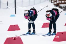 08.02.2024, Canmore, Canada (CAN): Maja Dahlqvist (SWE), Moa Ilar (SWE), (l-r)  - FIS world cup cross-country, training, Canmore (CAN). www.nordicfocus.com. © Modica/NordicFocus. Every downloaded picture is fee-liable.