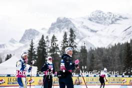 08.02.2024, Canmore, Canada (CAN): Linn Svahn (SWE), Moa Ilar (SWE), Frida Karlsson (SWE), (l-r)  - FIS world cup cross-country, training, Canmore (CAN). www.nordicfocus.com. © Modica/NordicFocus. Every downloaded picture is fee-liable.