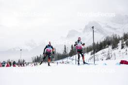 08.02.2024, Canmore, Canada (CAN): Coletta Rydzek (GER), Laura Gimmler (GER), (l-r)  - FIS world cup cross-country, training, Canmore (CAN). www.nordicfocus.com. © Modica/NordicFocus. Every downloaded picture is fee-liable.