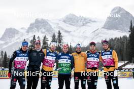 08.02.2024, Canmore, Canada (CAN): Friedrich Moch (GER), Lucas Boegl (GER), Florian Notz (GER), Cyril Faehndrich (SUI), (l-r)  - FIS world cup cross-country, training, Canmore (CAN). www.nordicfocus.com. © Modica/NordicFocus. Every downloaded picture is fee-liable.