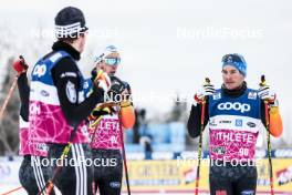 08.02.2024, Canmore, Canada (CAN): Lucas Boegl (GER), Florian Notz (GER), (l-r)  - FIS world cup cross-country, training, Canmore (CAN). www.nordicfocus.com. © Modica/NordicFocus. Every downloaded picture is fee-liable.