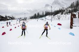 08.02.2024, Canmore, Canada (CAN): Friedrich Moch (GER), Florian Notz (GER), (l-r)  - FIS world cup cross-country, training, Canmore (CAN). www.nordicfocus.com. © Modica/NordicFocus. Every downloaded picture is fee-liable.