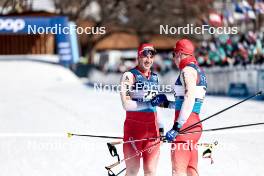 18.02.2024, Minneapolis, United States of America (USA): Valerio Grond (SUI), Janik Riebli (SUI), (l-r)  - FIS world cup cross-country, 10km, Minneapolis (USA). www.nordicfocus.com. © Modica/NordicFocus. Every downloaded picture is fee-liable.