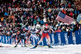 17.02.2024, Minneapolis, United States of America (USA): Coletta Rydzek (GER), Frida Karlsson (SWE), Nadine Faehndrich (SUI), (l-r)  - FIS world cup cross-country, individual sprint, Minneapolis (USA). www.nordicfocus.com. © Modica/NordicFocus. Every downloaded picture is fee-liable.